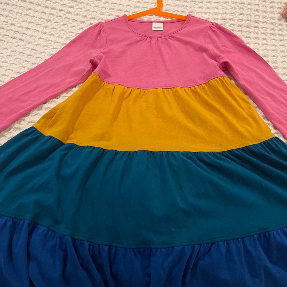 Hanna Anderson Colorblock Twirling Dress